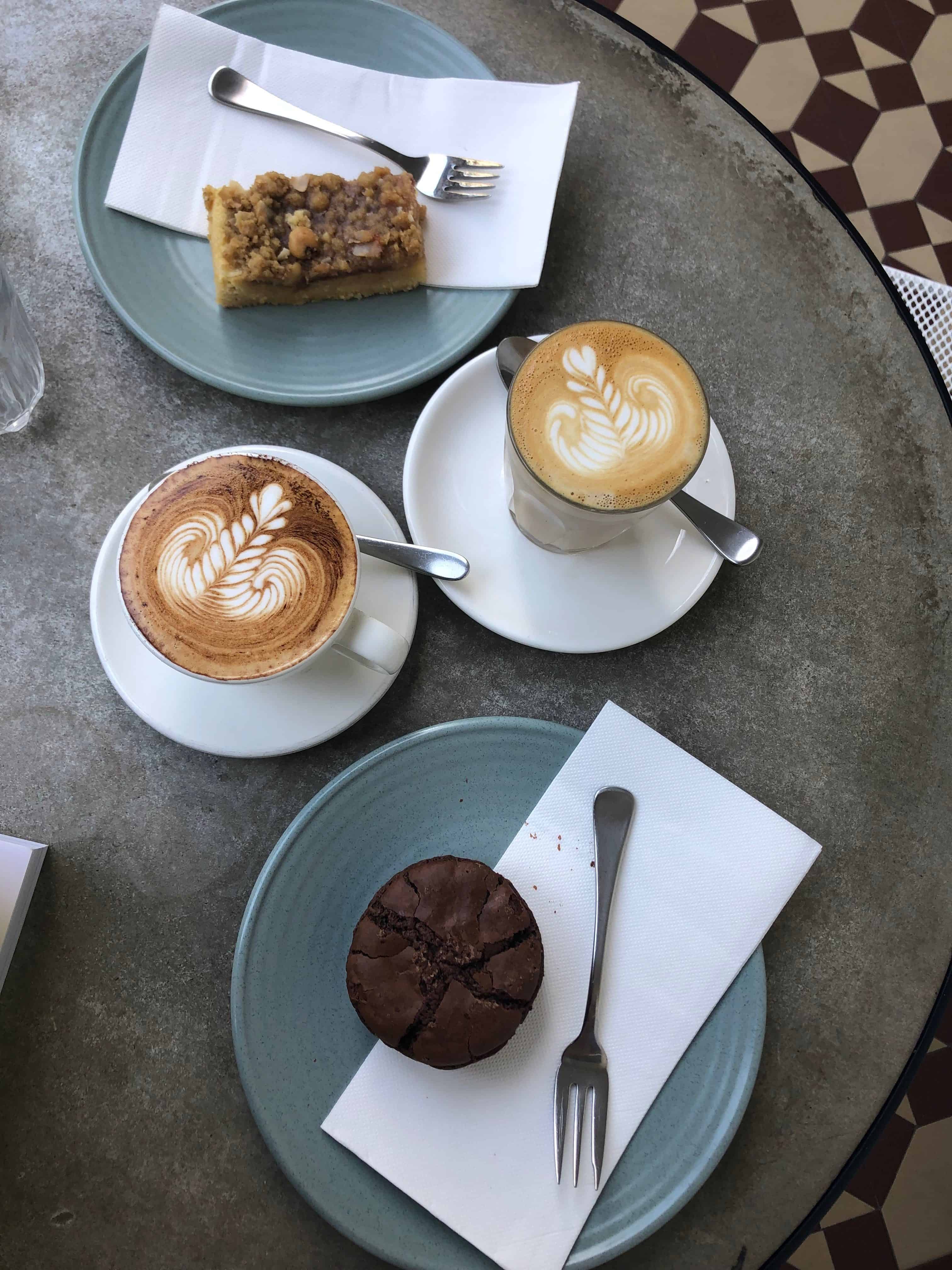 Coffee and cake from The Kettle Black, Melbourne