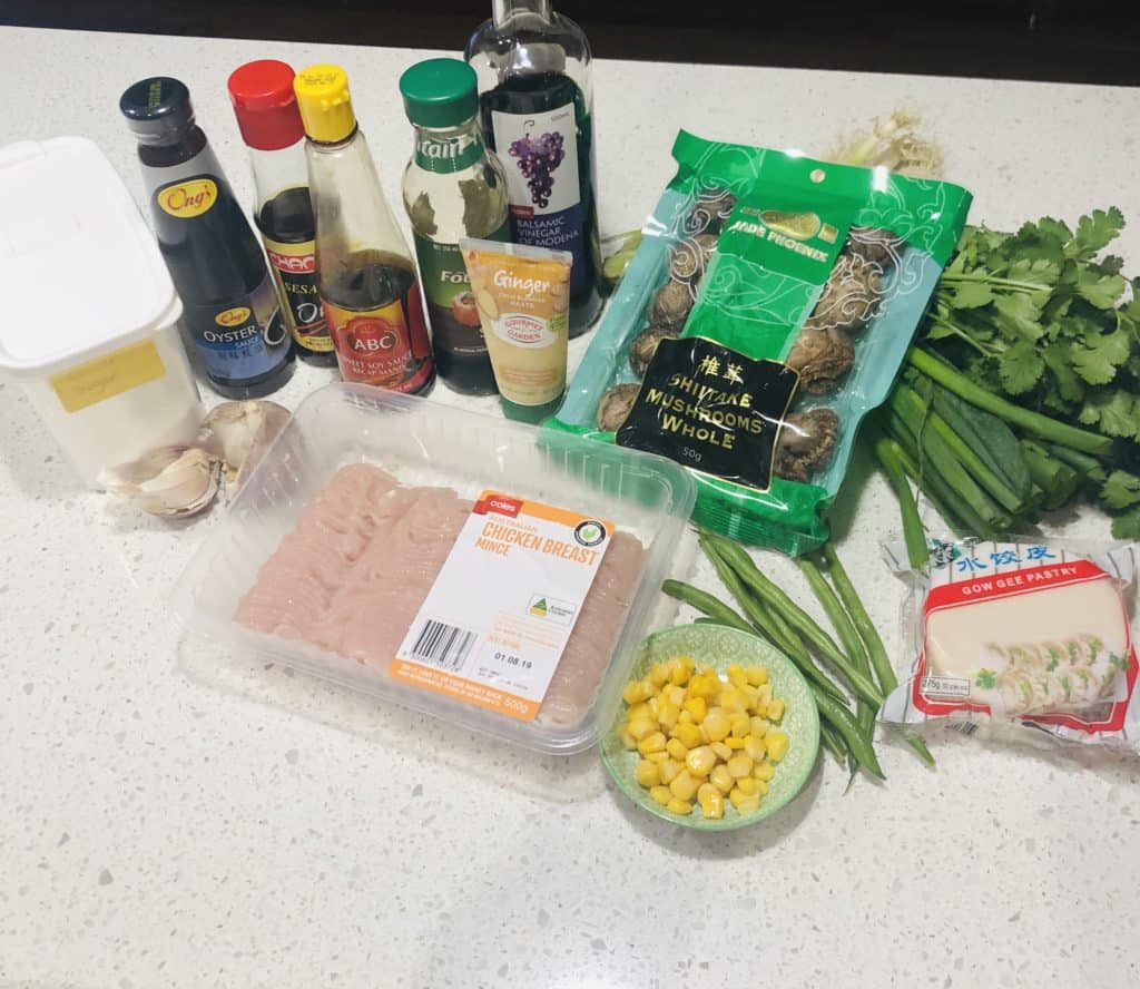 Ingredients required for the best ever chicken dumplings