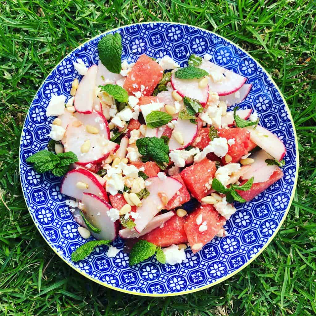 fresh watermelon salad