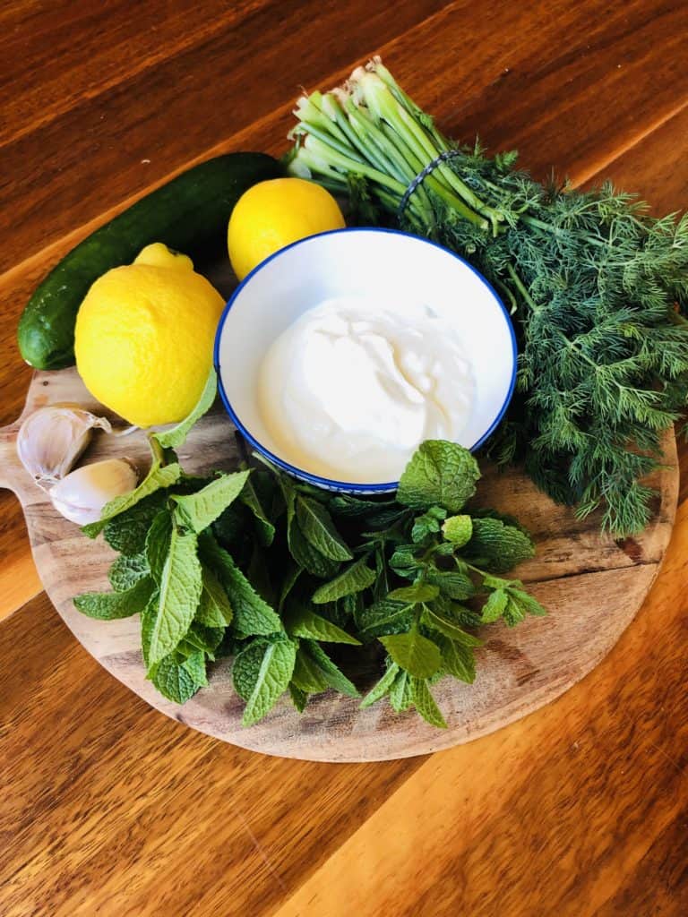 6 simple ingredients to make the most amazing authentic Tzatziki dip!