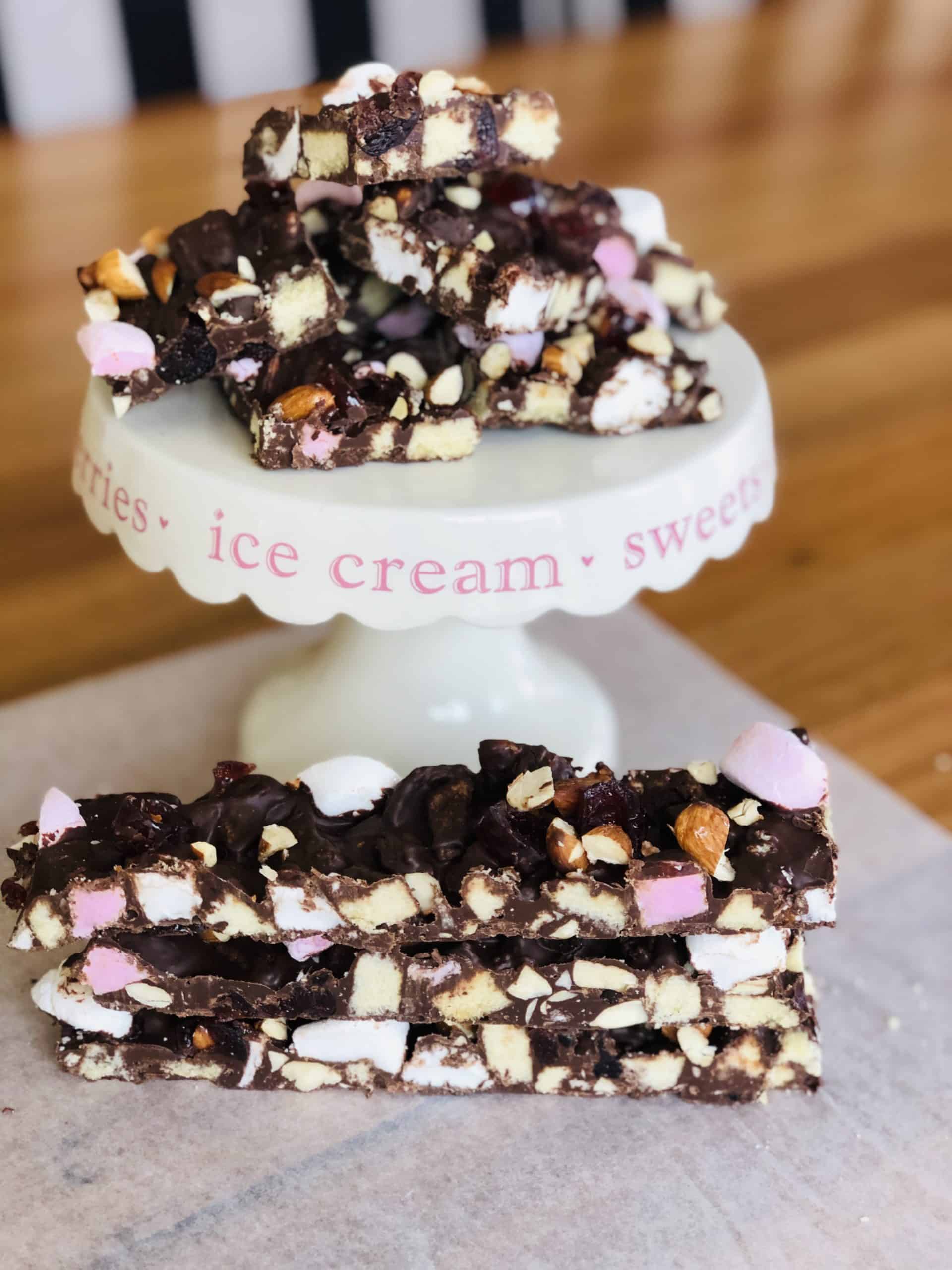 Easy Rocky Road Recipe Mrsfoodiemumma Dessert